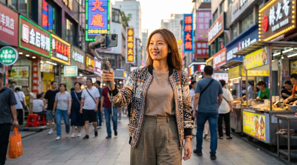 国产自拍城市美食VLOG视频